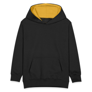 Kids’ Contrast Hoodie - black/gold