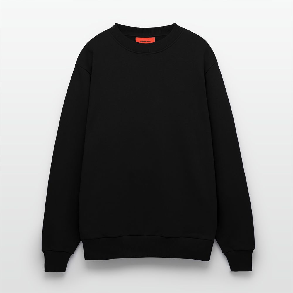 Organic Relaxed Crew Neck Made in EU - SOLID BLACK