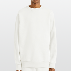 Organic Relaxed Crew Neck Made in EU - OFF WHITE