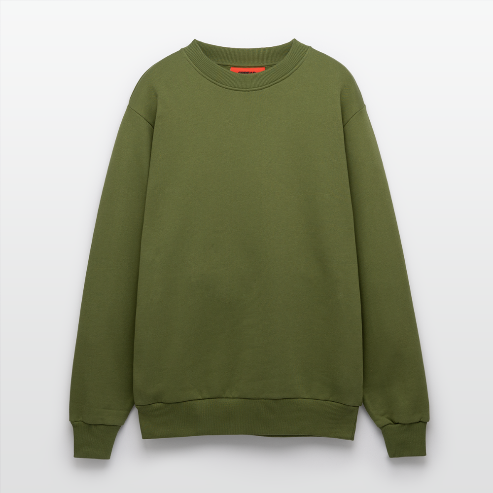 Organic Relaxed Crew Neck Made in EU - MOSS GREEN