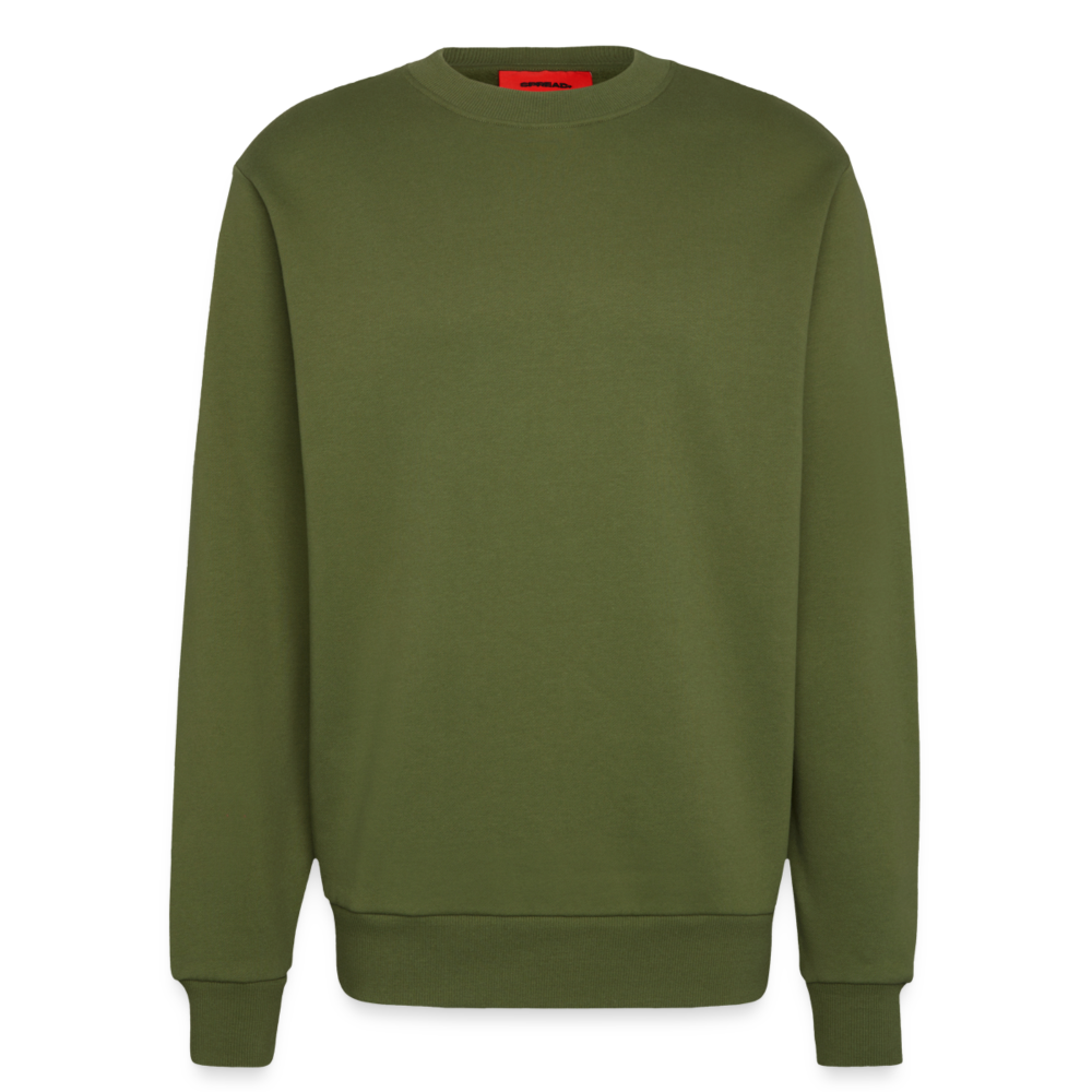 Organic Relaxed Crew Neck Made in EU - MOSS GREEN