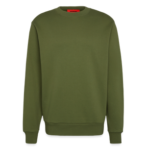 Organic Relaxed Crew Neck Made in EU - MOSS GREEN