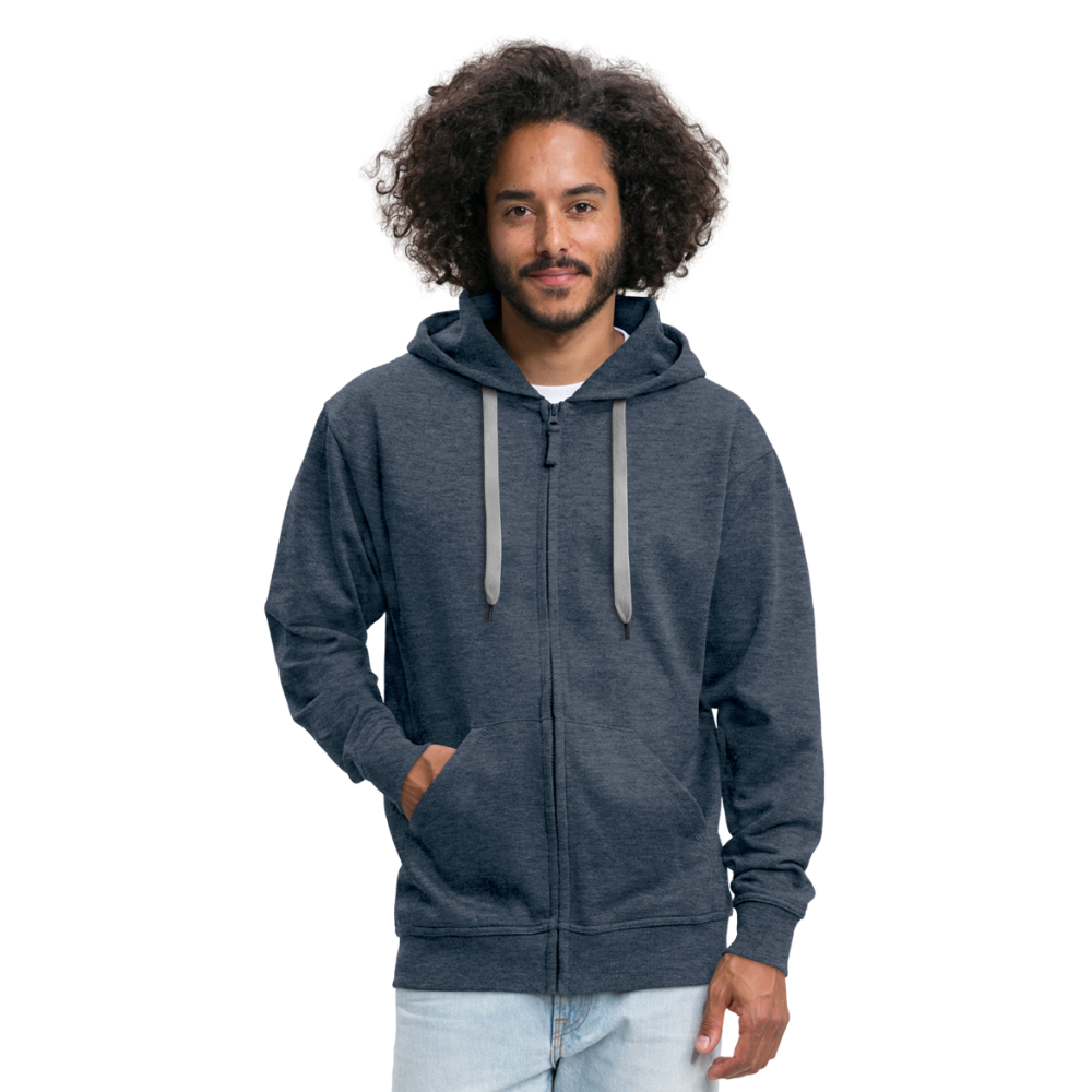 Men's Premium Hooded Jacket - heather denim