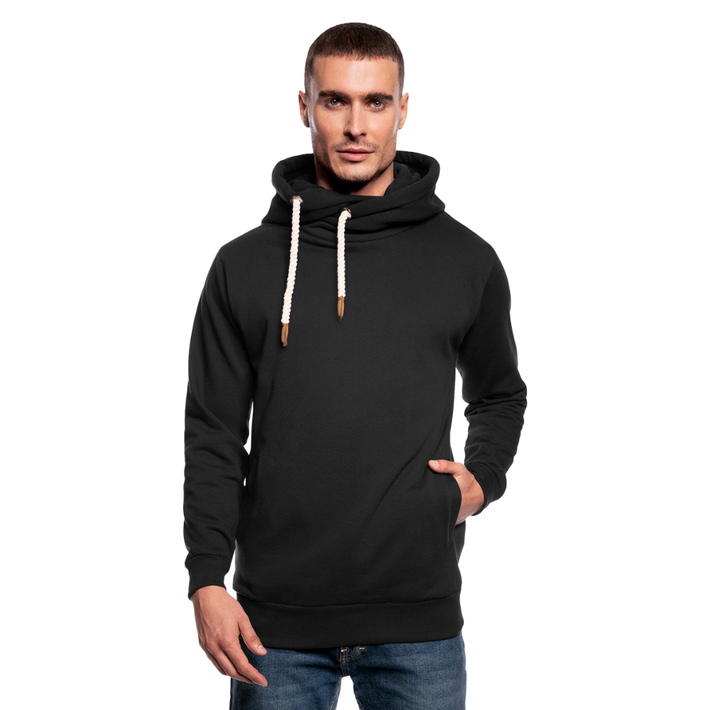 Shawl Collar Hoodie - black