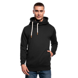 Shawl Collar Hoodie - black