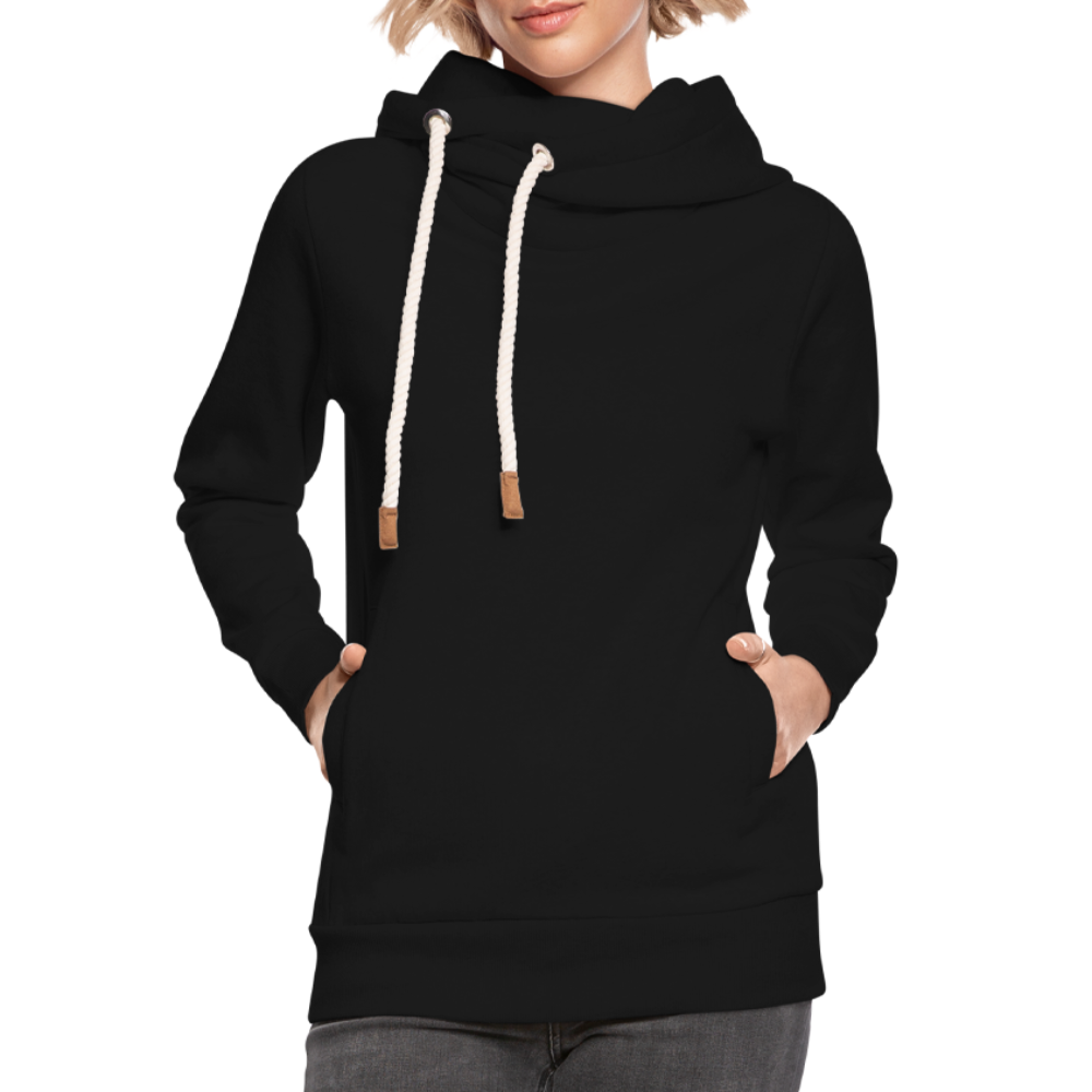 Shawl Collar Hoodie - black