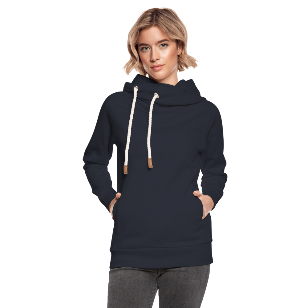 Shawl Collar Hoodie - navy