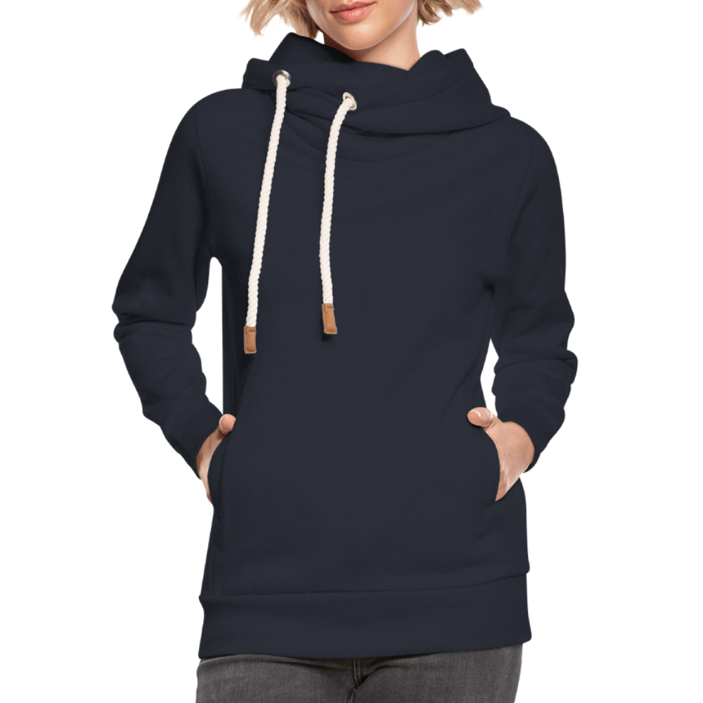 Shawl Collar Hoodie - navy