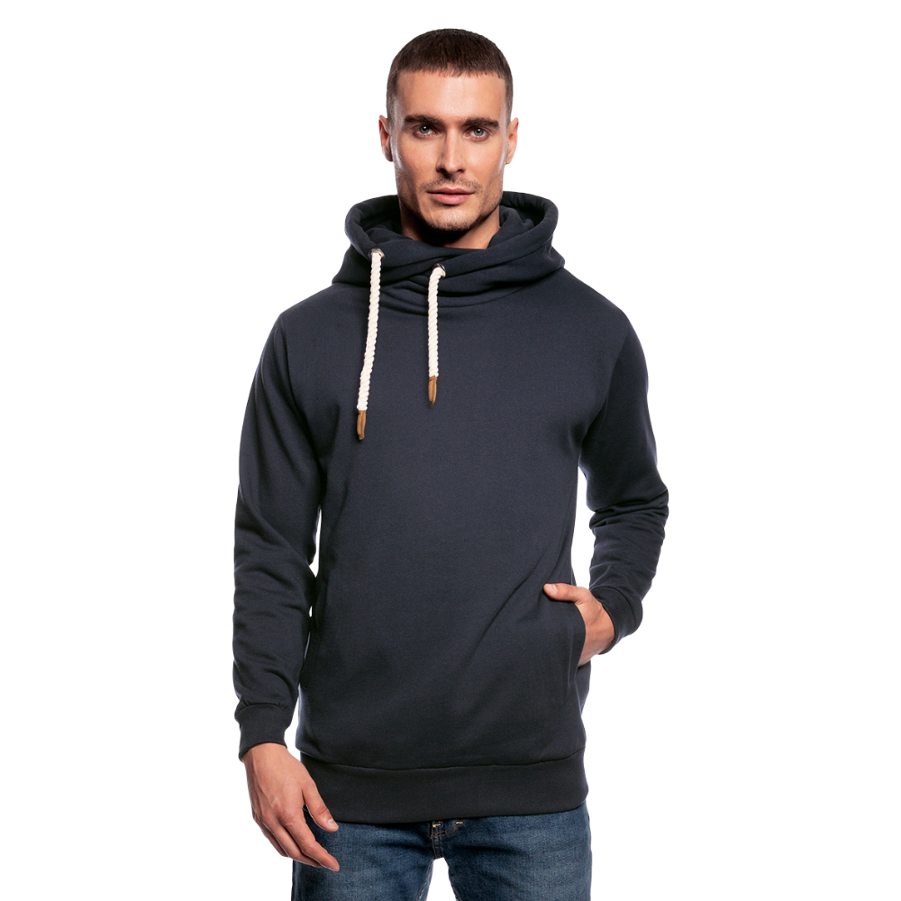 Shawl Collar Hoodie - navy