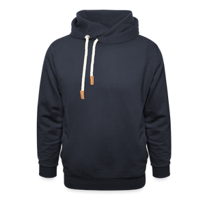 Shawl Collar Hoodie - navy