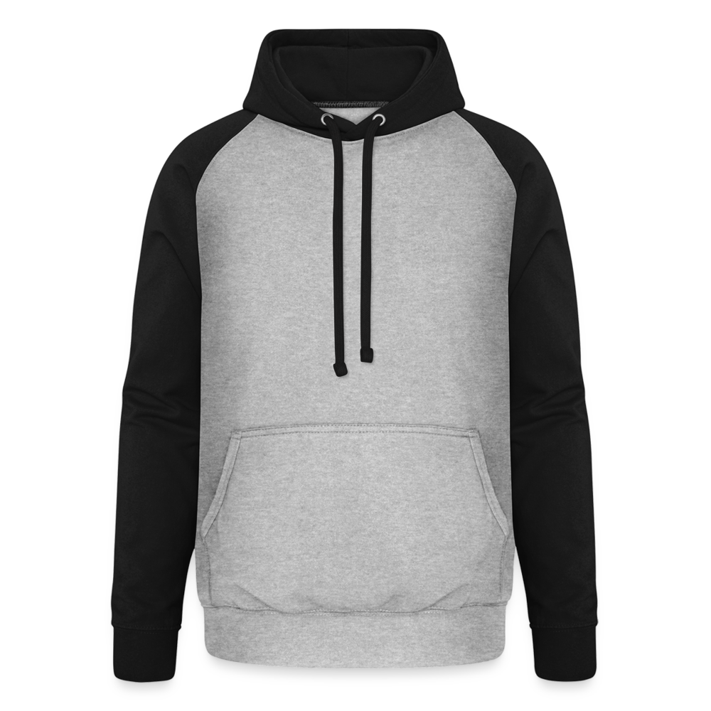 Unisex Baseball Hoodie - heather grey/black