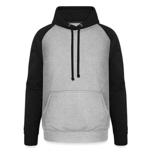 Unisex Baseball Hoodie - heather grey/black