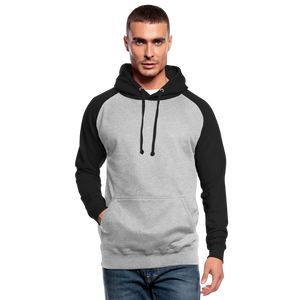 Unisex Baseball Hoodie - heather grey/black