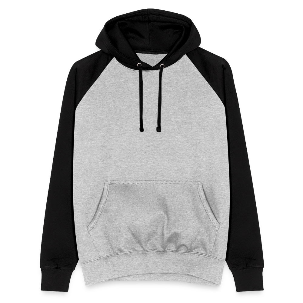 Unisex Baseball Hoodie - heather grey/black