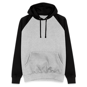 Unisex Baseball Hoodie - heather grey/black