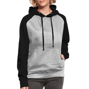 Unisex Baseball Hoodie - heather grey/black