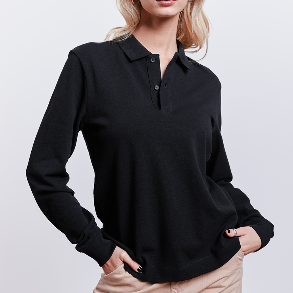 Stanley/Stella PREPSTER Organic Unisex Long-Sleeved Polo Shirt - black