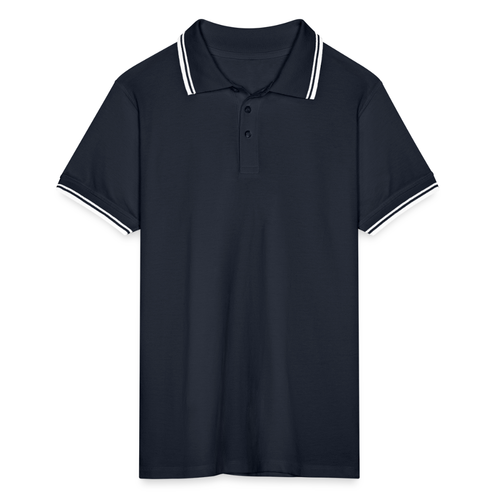 Men’s Tipped Polo Shirt - navy/white