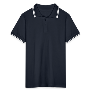 Men’s Tipped Polo Shirt - navy/white