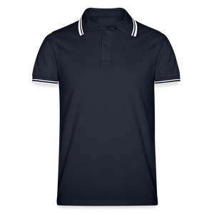 Men’s Tipped Polo Shirt - navy/white