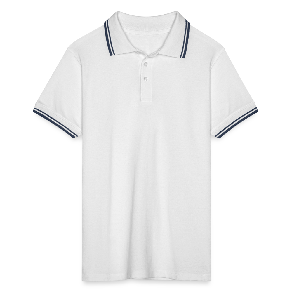 Men’s Tipped Polo Shirt - white/navy