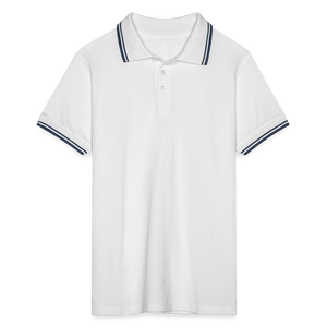 Men’s Tipped Polo Shirt - white/navy