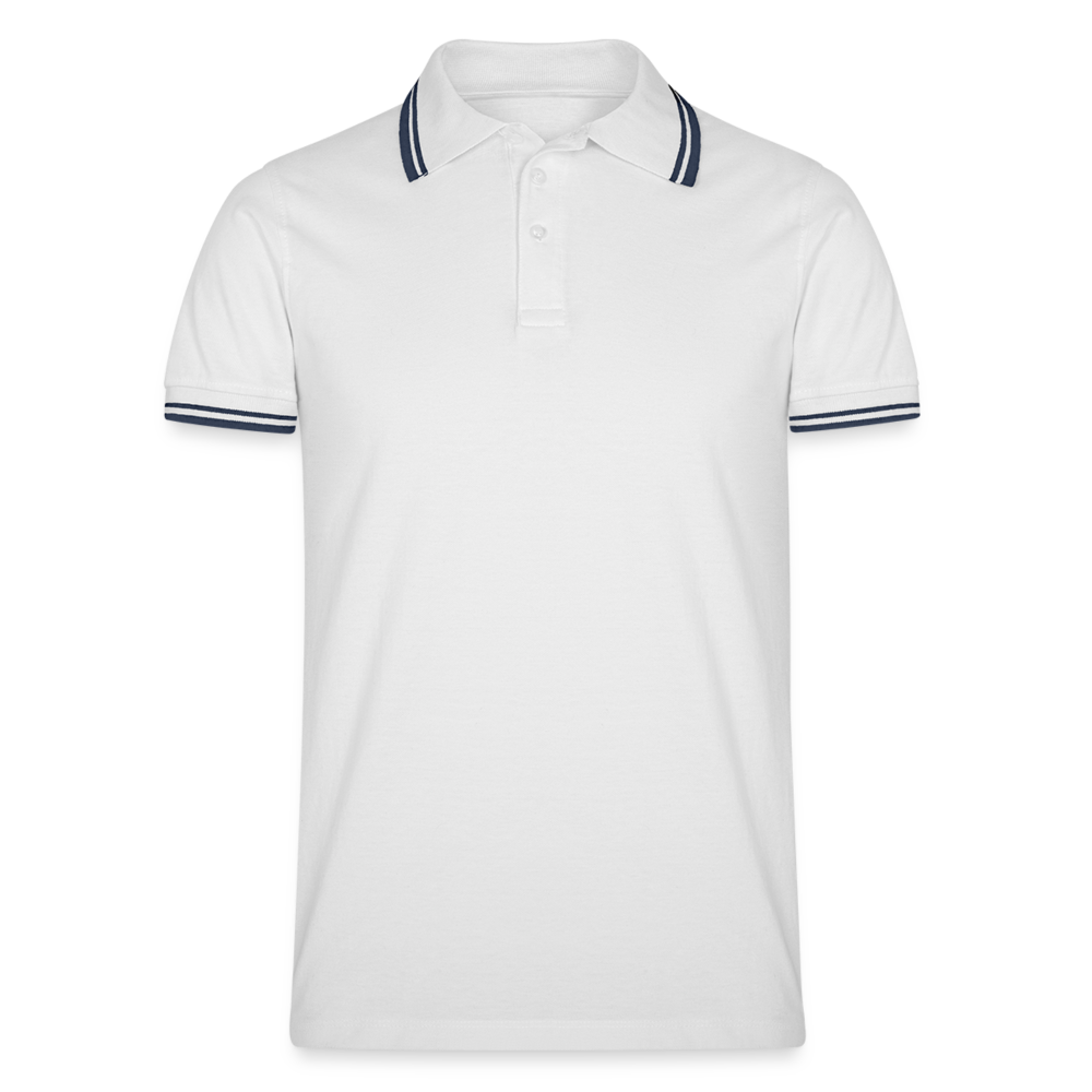 Men’s Tipped Polo Shirt - white/navy