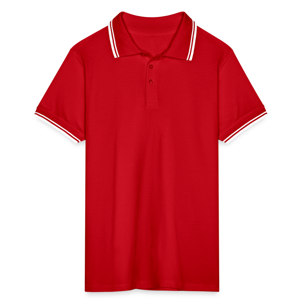 Men’s Tipped Polo Shirt - red/white