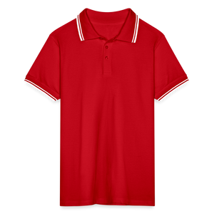 Men’s Tipped Polo Shirt - red/white