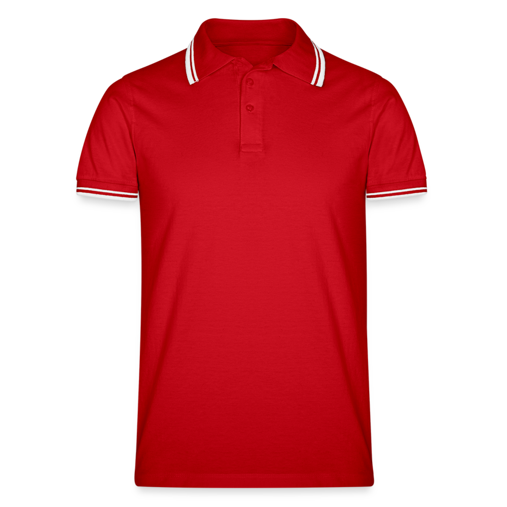 Men’s Tipped Polo Shirt - red/white