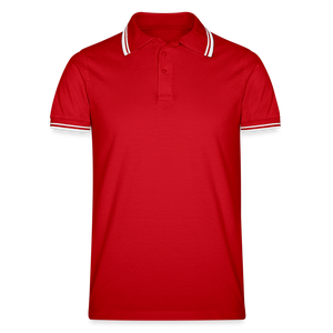 Men’s Tipped Polo Shirt - red/white