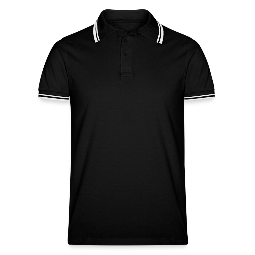 Men’s Tipped Polo Shirt - black/white