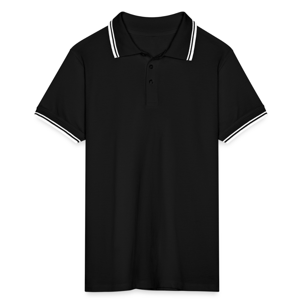 Men’s Tipped Polo Shirt - black/white