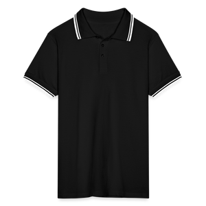 Men’s Tipped Polo Shirt - black/white