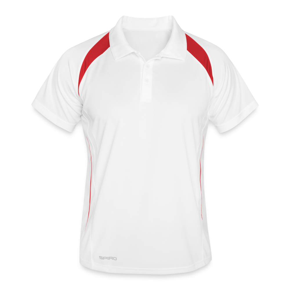 Men's Polo breathable - white/red