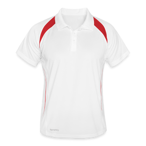 Men's Polo breathable - white/red