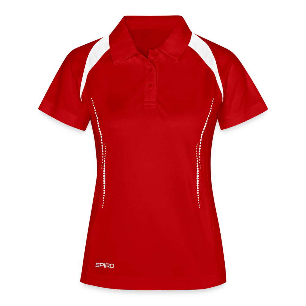 Women's Polo breathable - red/white