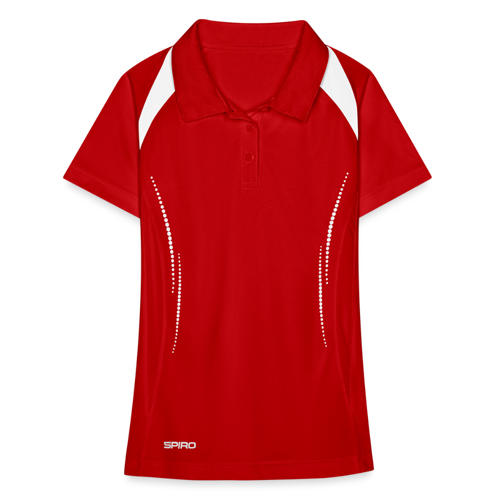 Women's Polo breathable - red/white