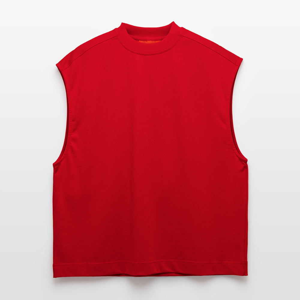 Heavyweight Oversized Organic Tank Top Made in EU - red