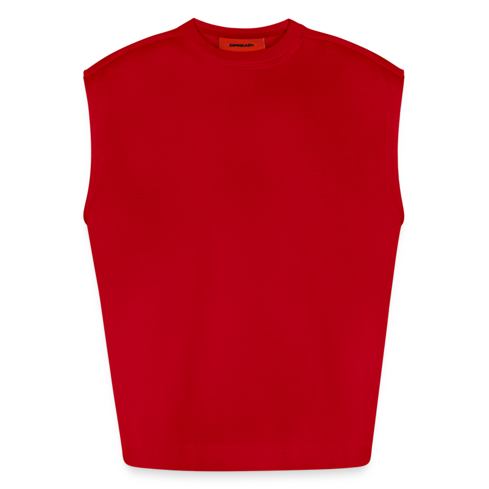 Heavyweight Oversized Organic Tank Top Made in EU - red