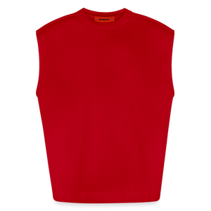 Heavyweight Oversized Organic Tank Top Made in EU - red