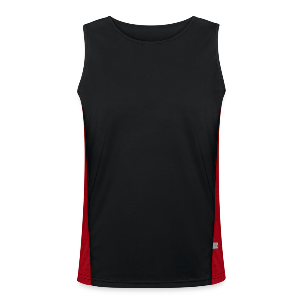 Men's Functional Contrast Tank Top - black/red