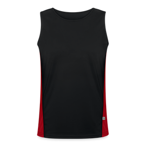 Men's Functional Contrast Tank Top - black/red