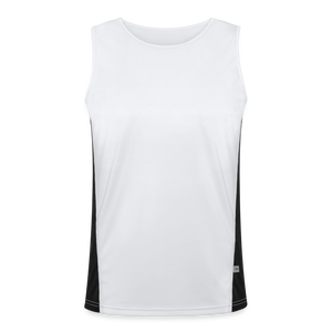 Men's Functional Contrast Tank Top - white/black