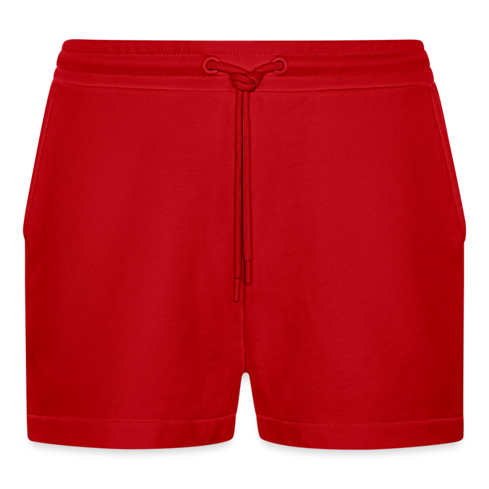 Organic Relaxed Cropped Shorts Made in EU - red