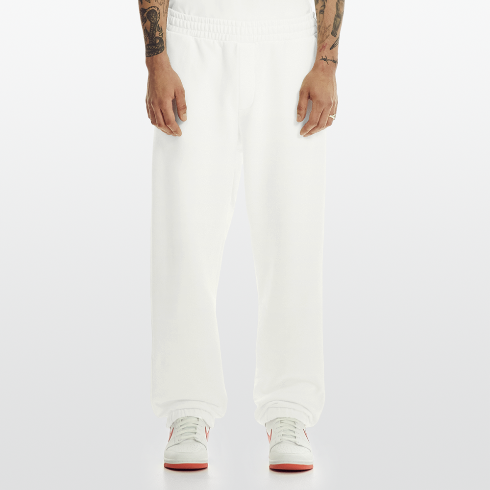 Heavyweight Organic Joggers Made in EU - OFF WHITE