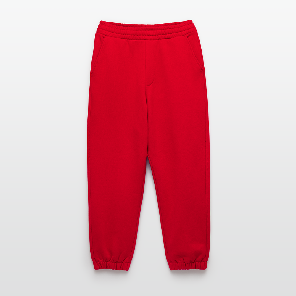 Heavyweight Organic Joggers Made in EU - red