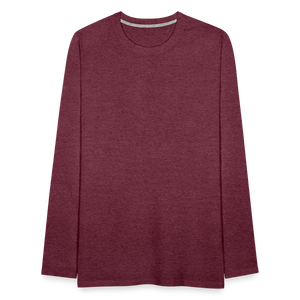 Men's Premium Longsleeve Shirt - heather burgundy