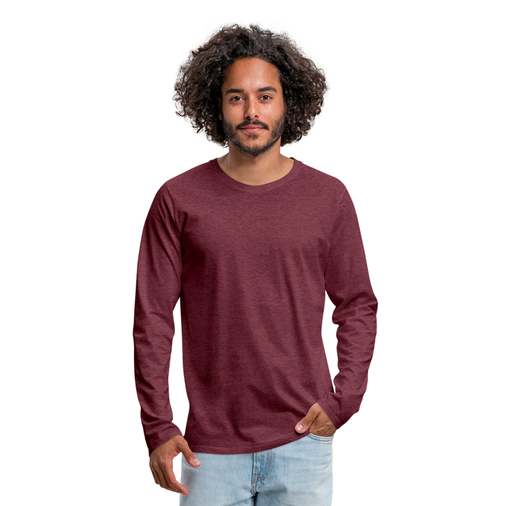 Men's Premium Longsleeve Shirt - heather burgundy