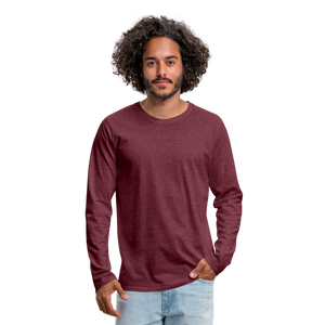 Men's Premium Longsleeve Shirt - heather burgundy